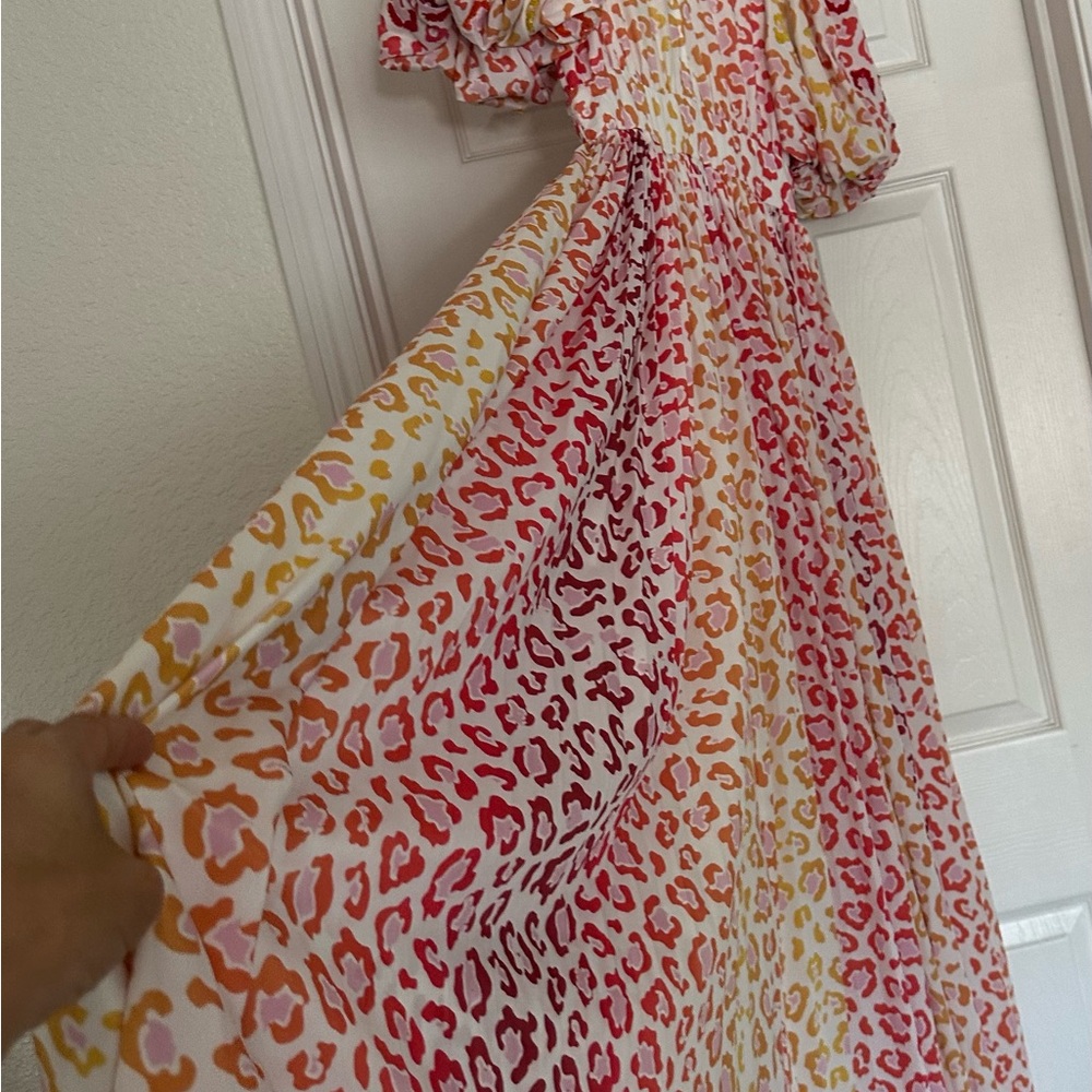 Colorful Leopard Print Dress - Picture 2 of 4